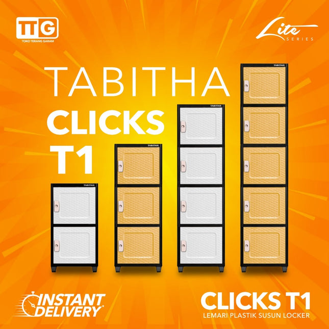 TABITHA - CLICKS T1 Lemari Plastik Locker 2 3 4 5 Susun