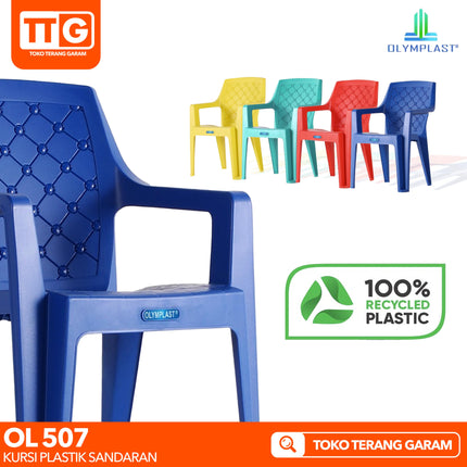 OLYMPLAST - OL 507 Kursi Plastik Sandaran Santai Teras