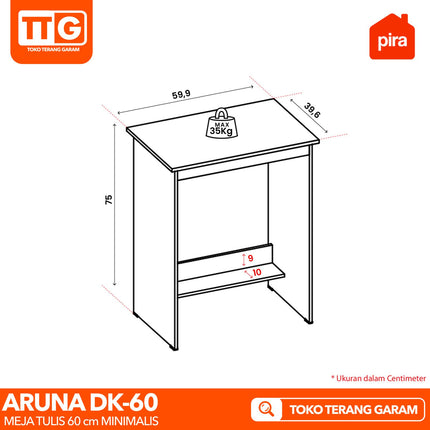 PIRA OX - ARUNA DK 60 Meja Belajar / Kerja / Kantor 60 cm