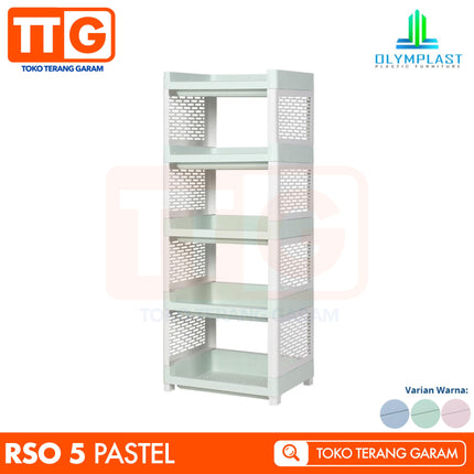 OLYMPLAST - RSO 05 Rak Plastik Serbaguna Dapur Toilet 5 Susun
