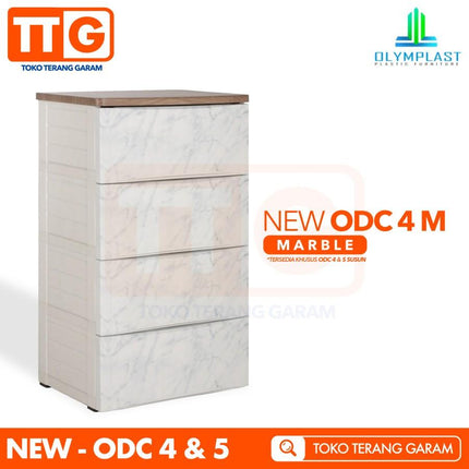 OLYMPLAST - ODC 04 MODERN Drawer Cabinet Plastik Laci 4 Susun