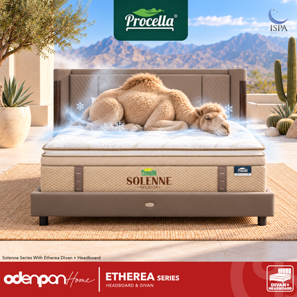 PROCELLA - ETHEREA Set Divan & Headboard Kasur Kulit Premium