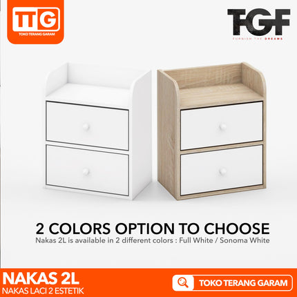 GRAVER - NAKAS 2L Nakas Bedside Table Dengan Laci