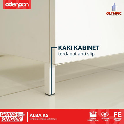 OLYMSTEEL - OKD ALBA Kitchen Set Atas & Bawah / Rak Gantung Dapur