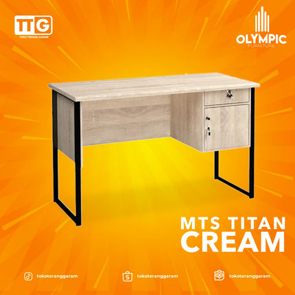OLYMPIC - MT TITAN Meja Belajar / Kerja 1/2 Biro Kaki Besi 120 cm