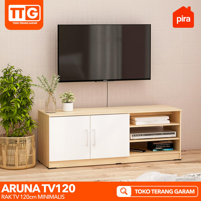 PIRA OX - ARUNA TV 120 Meja / Rak TV  Dengan Pintu 120 cm