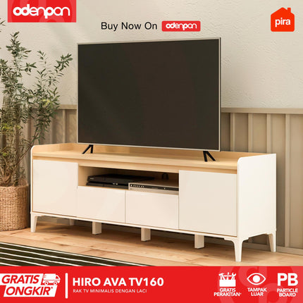 PIRA OX - HIRO AVA TV Meja / Rak TV Dengan Kaki 160 / 200 cm