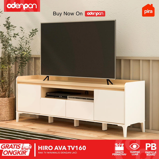 PIRA OX - HIRO AVA TV Meja / Rak TV Dengan Kaki 160 / 200 cm