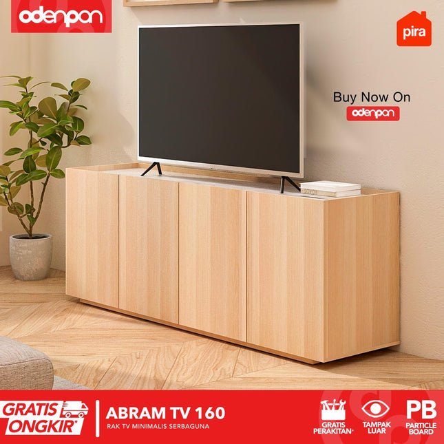 PIRA - ABRAM TV160 Meja / Rak TV Serbaguna Minimalis Estetik 160 cm