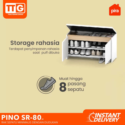 PIRA - PINO SR80 PF Rak / Lemari Sepatu Dengan Dudukan 8 Pasang