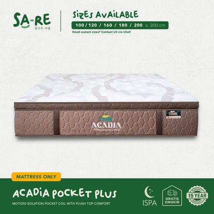 PROCELLA - ACADIA Kasur Pocket Spring Bed Plush Top Comfort