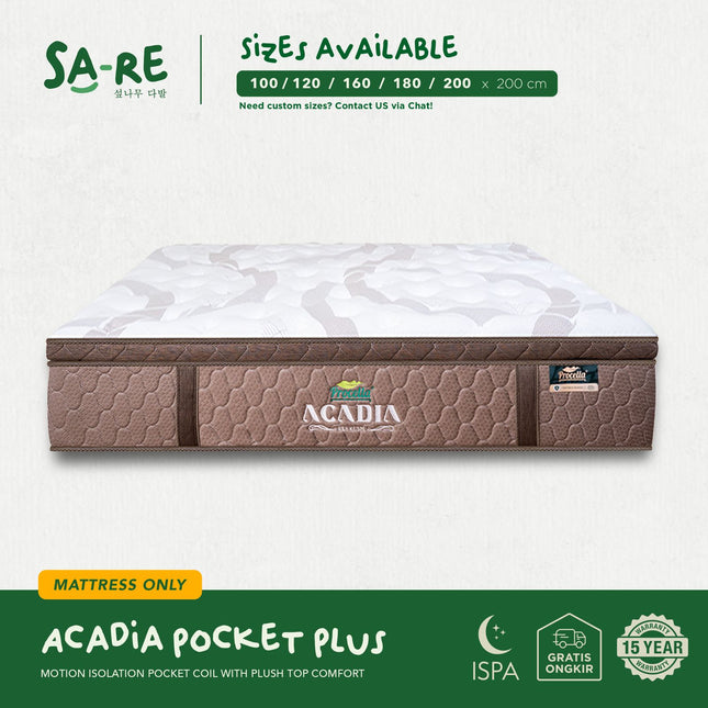 PROCELLA - ACADIA Kasur Pocket Spring Bed Plush Top Comfort