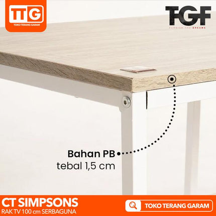 OLYMPIC - CT SIMPSONS Meja / Rak TV Rangka Besi Coffee Table