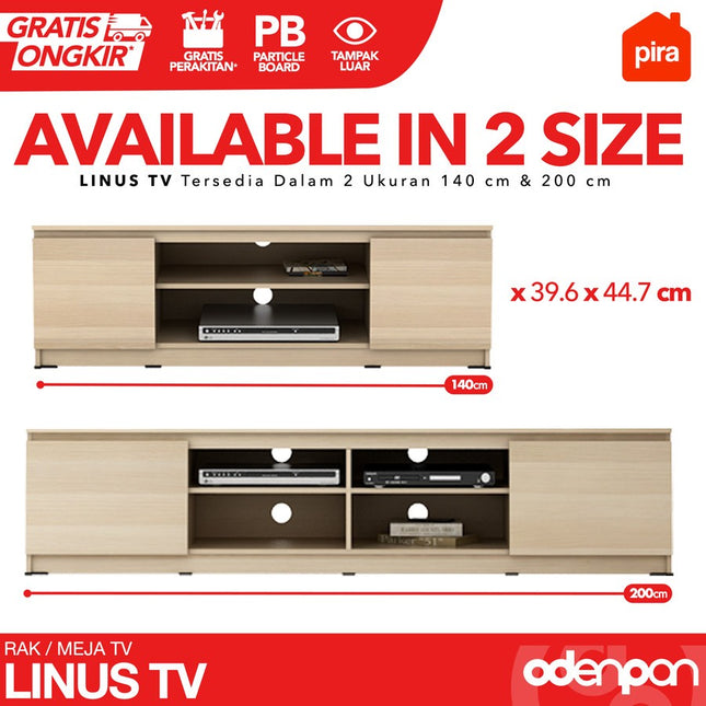 PIRA - LINUS TV Meja / Rak TV  Serbaguna 140 & 200 cm