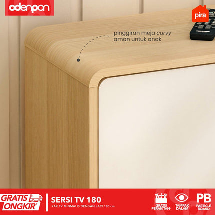 PIRA OX - SERSI TV180 Meja Rak TV Dengan Kaki 180 cm