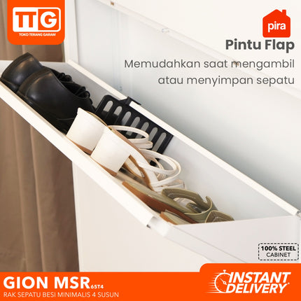 PIRA - GION MSR 65T4 Lemari / Rak Sepatu Besi Minimalis 4 Susun