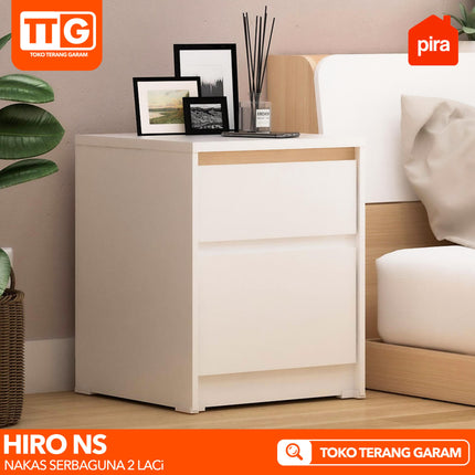 PIRA OX - HIRO NS Nakas Bedside Table Dengan 2 Laci
