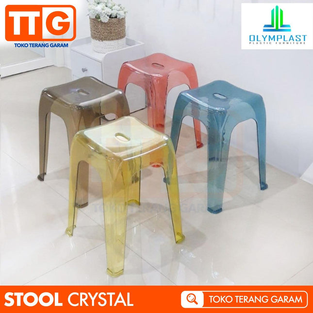 OLYMPLAST - CRYSTAL STOOL Kursi Plastik Baso Transparant