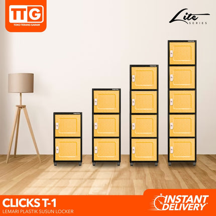 TABITHA - CLICKS T1 Lemari Plastik Locker 2 3 4 5 Susun