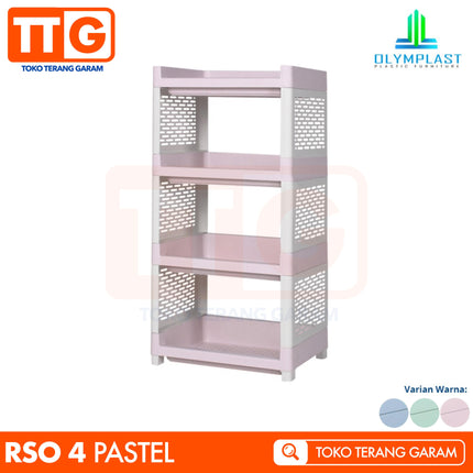 OLYMPLAST - RSO 04 Rak Plastik Serbaguna Dapur Toilet 4 Susun