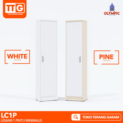 OLYMPIC G-STAR - LC1P Lemari Pakaian / Baju 1 Pintu Dengan Gantungan