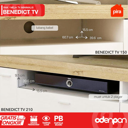 PIRA - BENEDICT TV Meja / Rak TV Minimalis