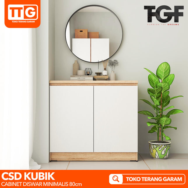 TGF - CSD KUBIK 80 Cabinet / Bufet Serbaguna Minimalis 2 Pintu