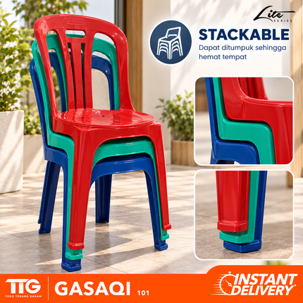 TABITHA - GASAQI 101 Kursi Plastik Sandar Susun Minimalis