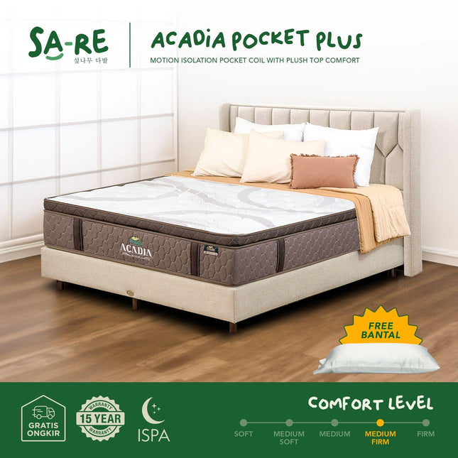 PROCELLA - ACADIA Kasur Pocket Spring Bed Plush Top Comfort