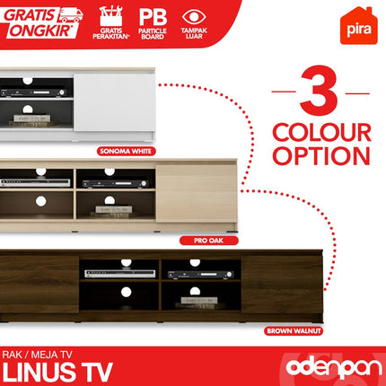 PIRA - LINUS TV Meja / Rak TV  Serbaguna 140 & 200 cm