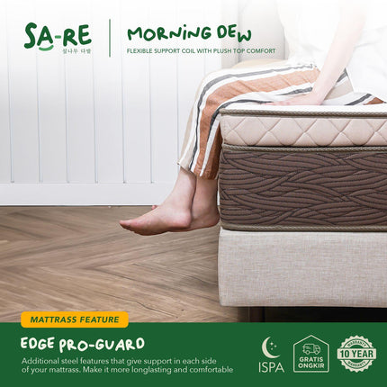 PROCELLA - SET MORNING DEW Kasur Spring Bed Plush Top Comfort