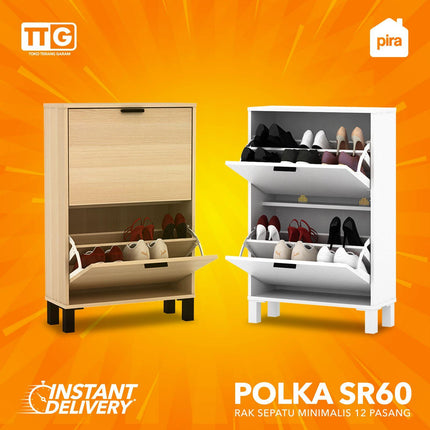 PIRA OX - POLKA SR 60 Rak / Lemari Sepatu Serbaguna Minimalis 12 Pasang