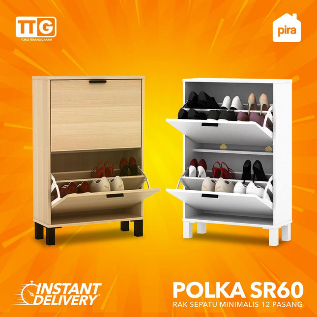 PIRA OX - POLKA SR 60 Rak / Lemari Sepatu Serbaguna Minimalis 12 Pasang