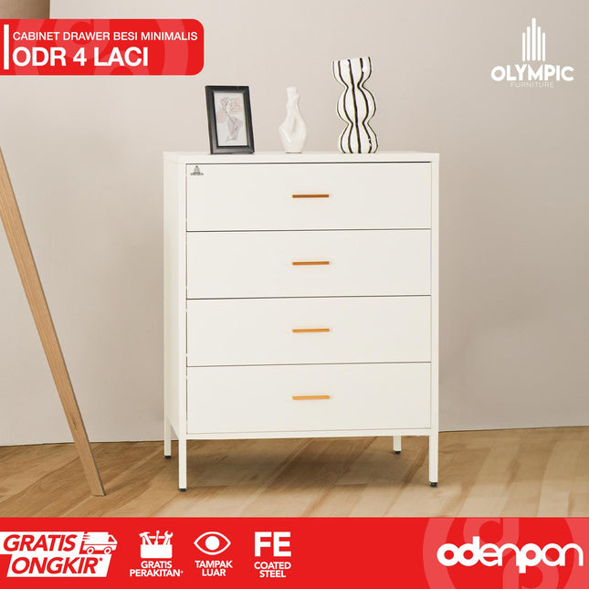 OLYMSTEEL - ODR 001 Drawer Cabinet Besi Dengan 3 & 4 Laci Susun