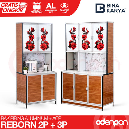 BINA KARYA - REBORN Lemari / Rak Piring 2 Pintu ACP