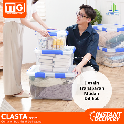 OLYMPLAST - CLASTA Box Container Serbaguna Plastic Bening