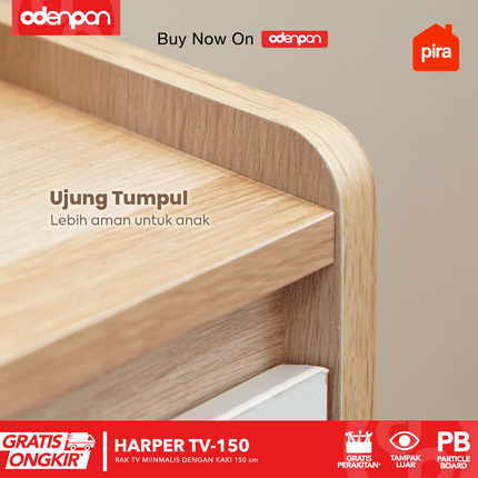 PIRA OX - HARPER TV150 Meja / Rak TV Dengan 2 Pintu 150 cm