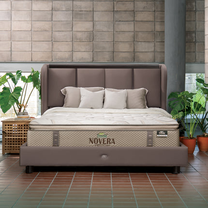 PROCELLA - SET NOVERA AURUM Kasur 3 Zone Pocket Spring Bed With Latex & Memory Foam Euro Pillow Top