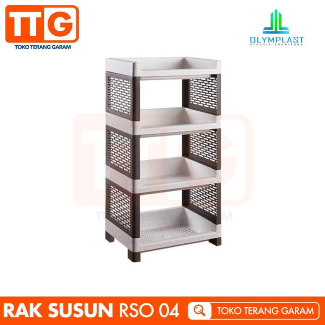 OLYMPLAST - RSO 04 Rak Plastik Serbaguna Dapur Toilet 4 Susun