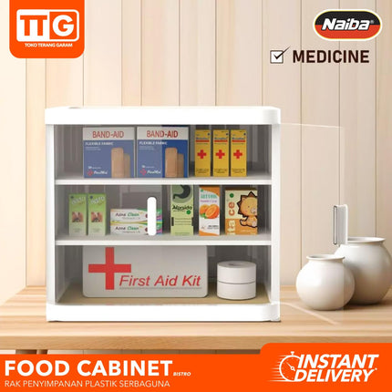 NAIBA NANDOS - MINI FOOD CABINET Lemari Makanan Plastik 3 & 6 Susun