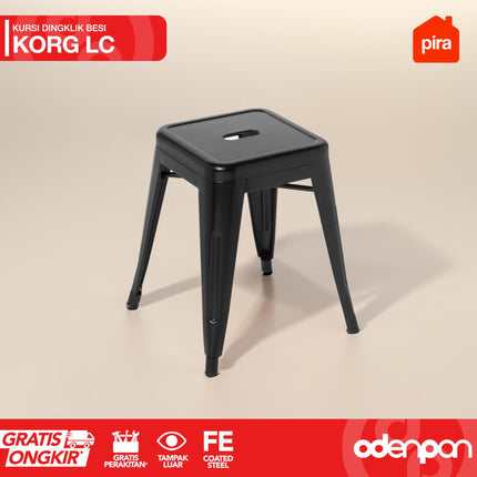PIRA - KOR LC Kursi Bangku Stool Cafe Besi Import Outdoor