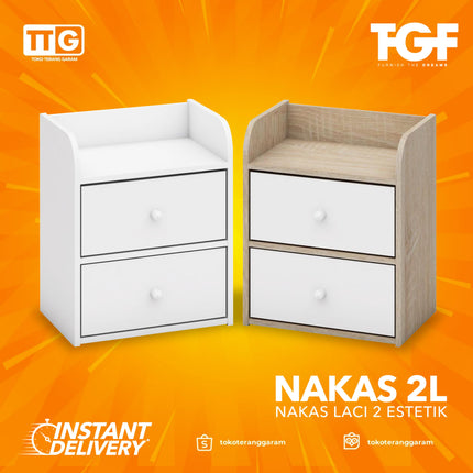 GRAVER - NAKAS 2L Nakas Bedside Table Dengan Laci
