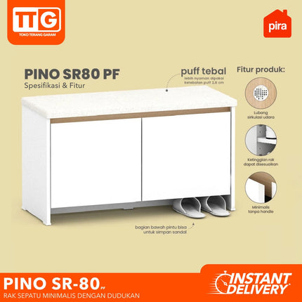PIRA - PINO SR80 PF Rak / Lemari Sepatu Dengan Dudukan 8 Pasang
