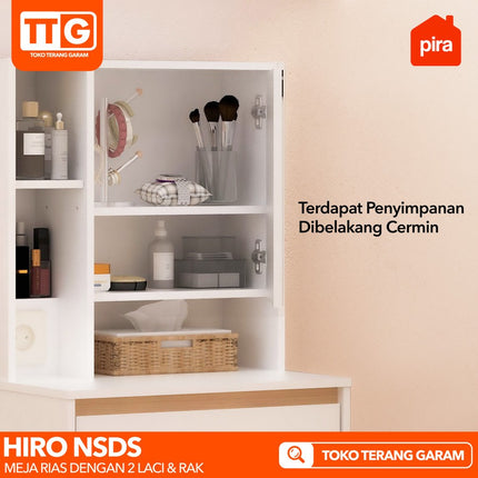 PIRA OX - HIRO NSDS Meja Rias Lesehan Dengan Rak