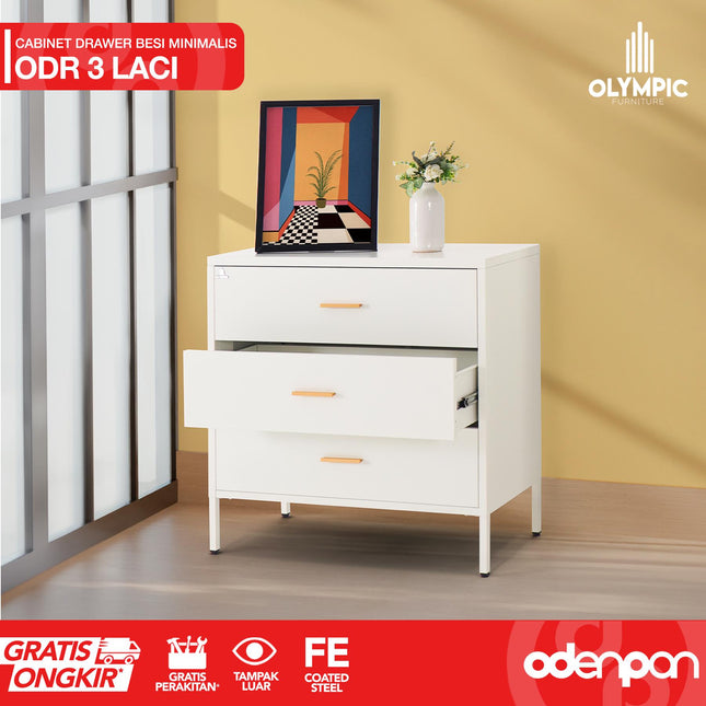 OLYMSTEEL - ODR 001 Drawer Cabinet Besi Dengan 3 & 4 Laci Susun