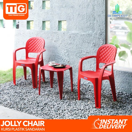 OLYMPLAST - JOLLY Kursi Plastik Sandaran Santai