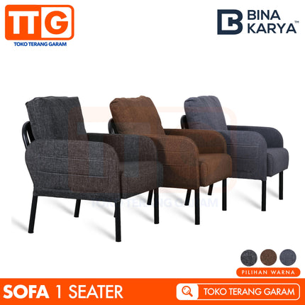 BINA KARYA - MARCOPOLO 1S Sofa Modern 1 Seater Dudukan Rangka Besi