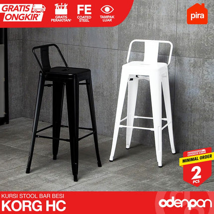 PIRA - KORG HC Kursi Stool Bar Cafe Besi Import Tinggi Outdoor