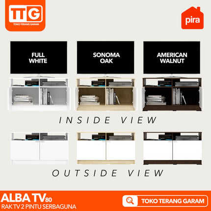 PIRA - ALBA TV 80 Meja / Rak TV Minimalis 80 cm