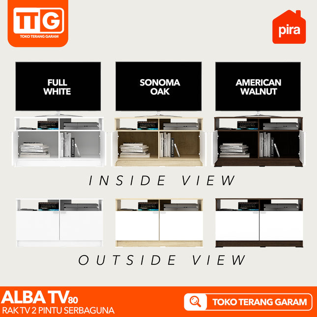 PIRA - ALBA TV 80 Meja / Rak TV Minimalis 80 cm
